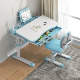 Desk and Chair Foldable Table Set