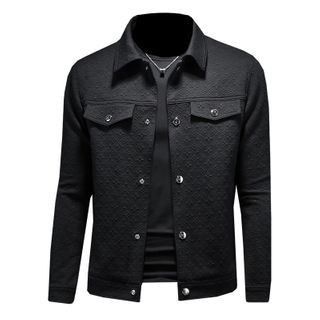 Mens Slim Jacquard Lapel Jacket