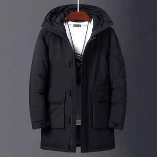 Mens Duck Down Thickened Long Jacket