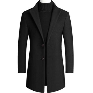 Mens Trench Fleece Top Long Coat