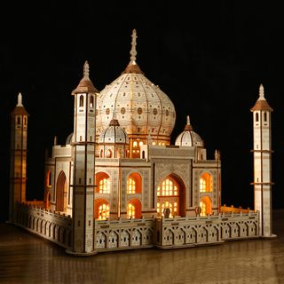 3D Taj Mahal Wood Puzzle with Led Light