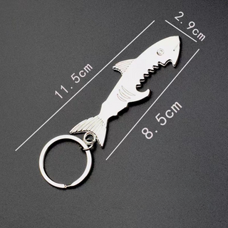 Shark Shape Bottle Opener Keychain