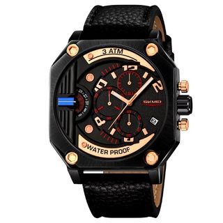 Skmei Casual Mens Leather Quartz Watches