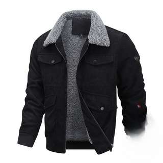 Mens Plush Style Zipper Jacket