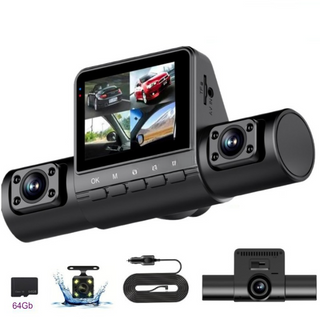 M80 Pro 3 Way 4 Lens Driving HD 1080P Recorder