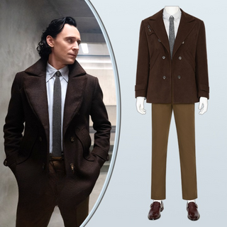 Loki 2 Brown Suit Cosplay Costume