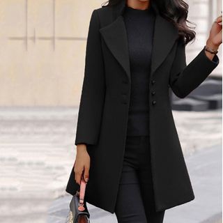 Women Woolen Coat Korean Style Slim Fit