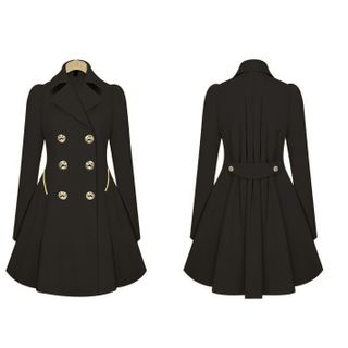 Elegant Womens Autumn Slim Fit Long Trench Coat Jacket