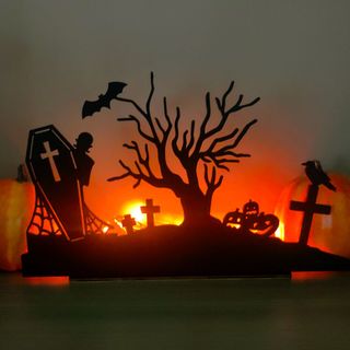 LED Candle Halloween Candlestick Decoration