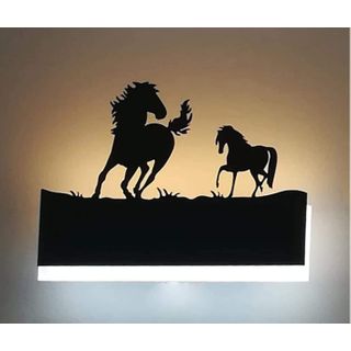 Horse Bedside Background Wall Lamp