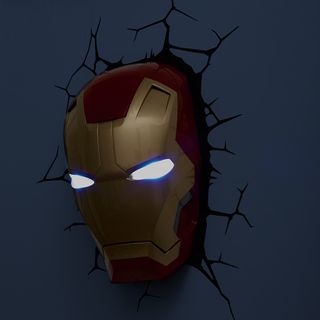 Iron Man Head LED Light Wall Decor Mask