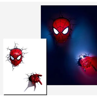 Spider Man LED Light Wall Decor Mask and Hand