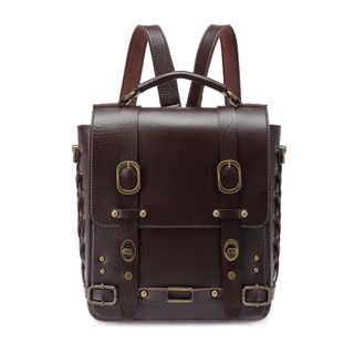 Steampunk Leather Messenger Handheld Shoulder Backpack