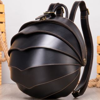 Vintage Leather Beetle Backpack