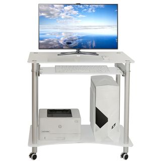 Tempered Glass Computer Desk Desktop Table