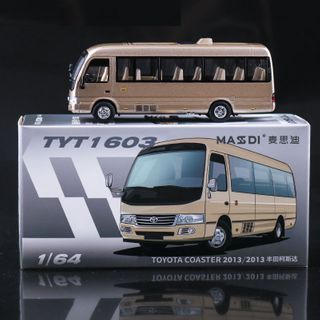 MASDI 1:64 Toyota Coaster Gold Diecast Car