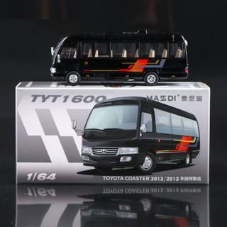 MASDI 1:64 Toyota Coaster Black Diecast Car