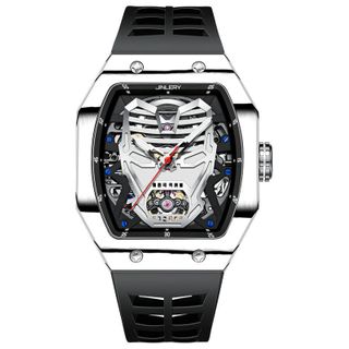 JINLERY Ironman Barrel-Shaped Luminous Mechanical Watch