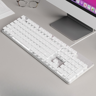 Wired White Light Water Drop Keycaps Keyboard