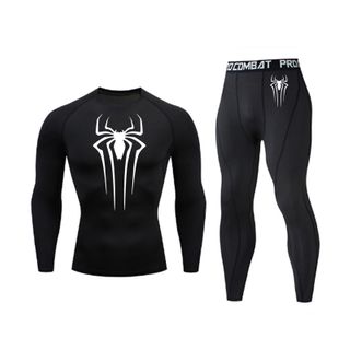 2 Pcs Spiderman Sports Wear Compression T-shirt and Pant