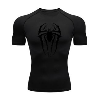 Mens Spiderman Short Sleeves Gym Compression T-shirt