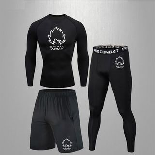 3 Pcs Dragon Ball Long Sleeves Compression Outfit Set