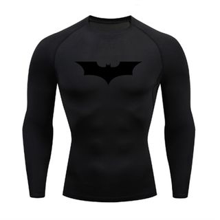 Batman Long Sleeve Gym Wear Compression T-Shirt