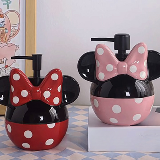 Ceramic Mickey Minnie Dispenser Bottle