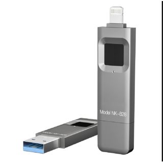 128GB USB Flash Drive 2 in 1 With Fingerprint