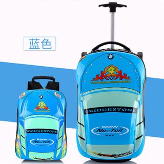 Children Cartoon Backpack With Trolley