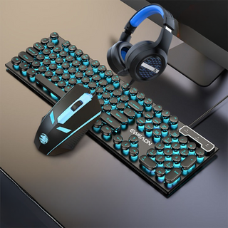GX30S LED Wired Keyboard & Mouse with Headphone