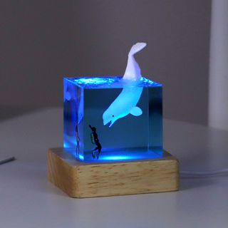 LED Beluga Whale Lamp Cube