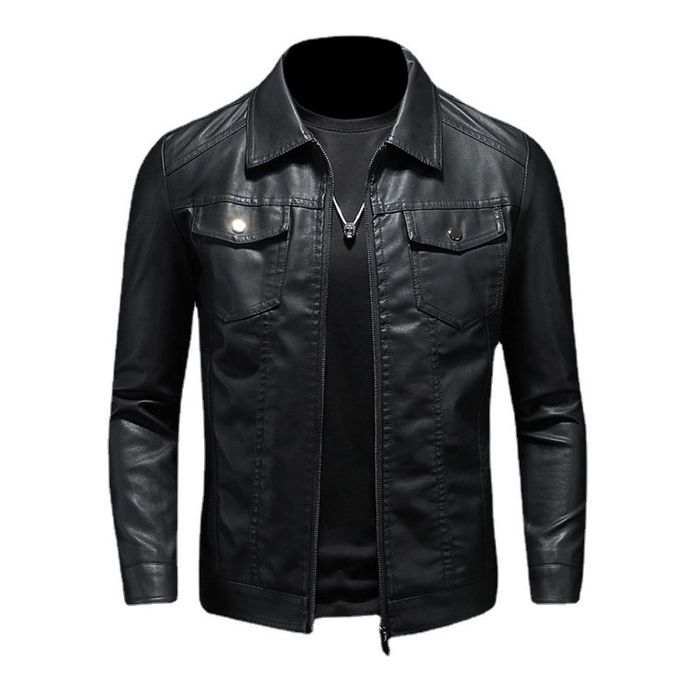 Best Mens Leather Velvet Thickened Jacket Winterwear Online