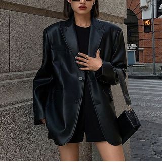 High-Quality Leather Suit Jacket
