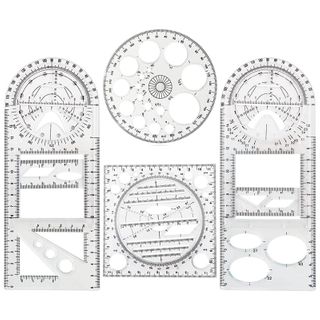 Multifunctional Geometric Ruler 4 pcs