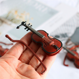 5 Pcs Dollhouse Violin Miniature