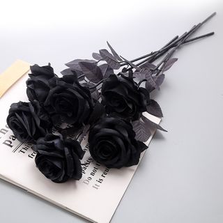 5 Pcs Artificial Bouquet Rose Flowers