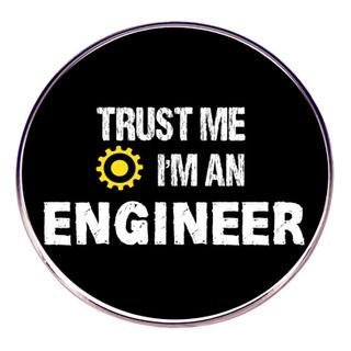 I am an Engineer Alloy Pin Badge Set of 2