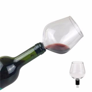 Wine Bottle Glass Topper Cup