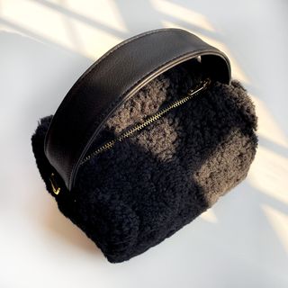 Large Furry Soft Leather Bag