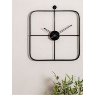 Square Black Wall Clock