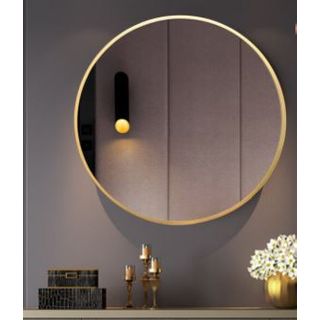 Designer Metal Golden Wall Mirror 24 Inch