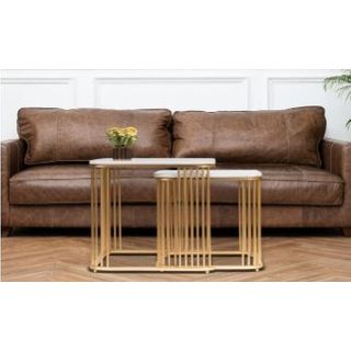 Square Classic Gold Nesting Table