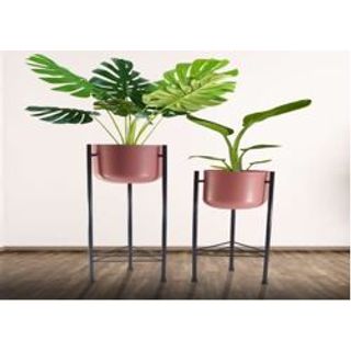 Iron Planter Stand With Planter Set of 2