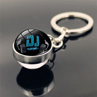 DJ Glass Ball Keychain