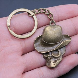 Cowboy Skull Keychain