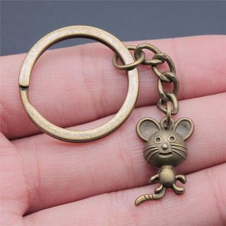 Little Mouse Bronze Keychain