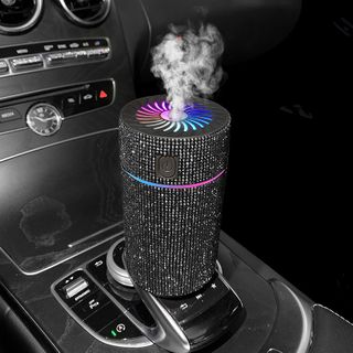 Luxury Rhinestone Car Diffuser Humidifier With LED