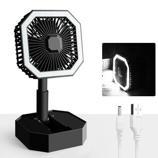 Portable Desktop Fan With Table Lamp