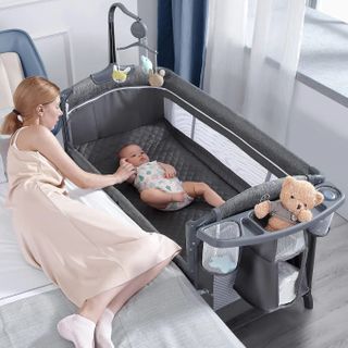 5 in 1 Baby Bedside Sleeper Portable Travel Crib